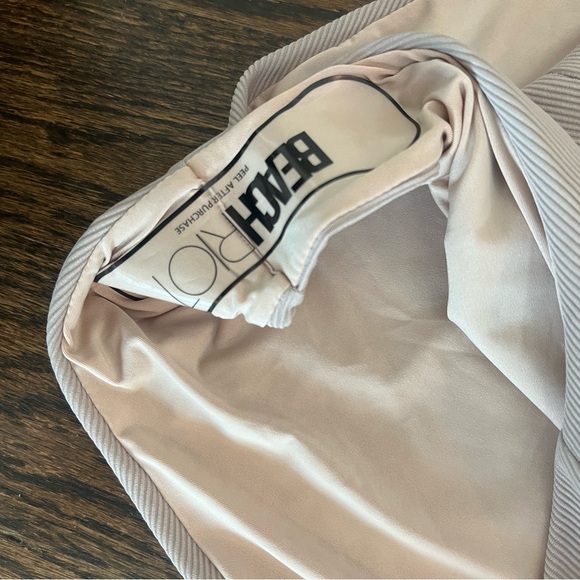 NWT Women's Beach Riot Sydney Ribbed One Piece Cream Tan Belted Designer Size L - Picture 6 of 10